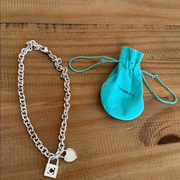 Tiffany & Co. Silver Heart and Padlock Link Necklace - Picture 2 of 4